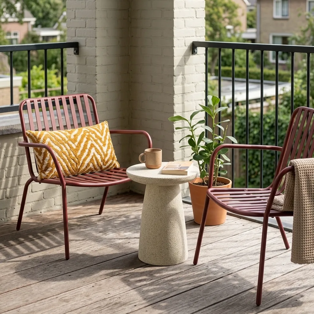 Loungestoel Vence - bordeaux - AI beeld