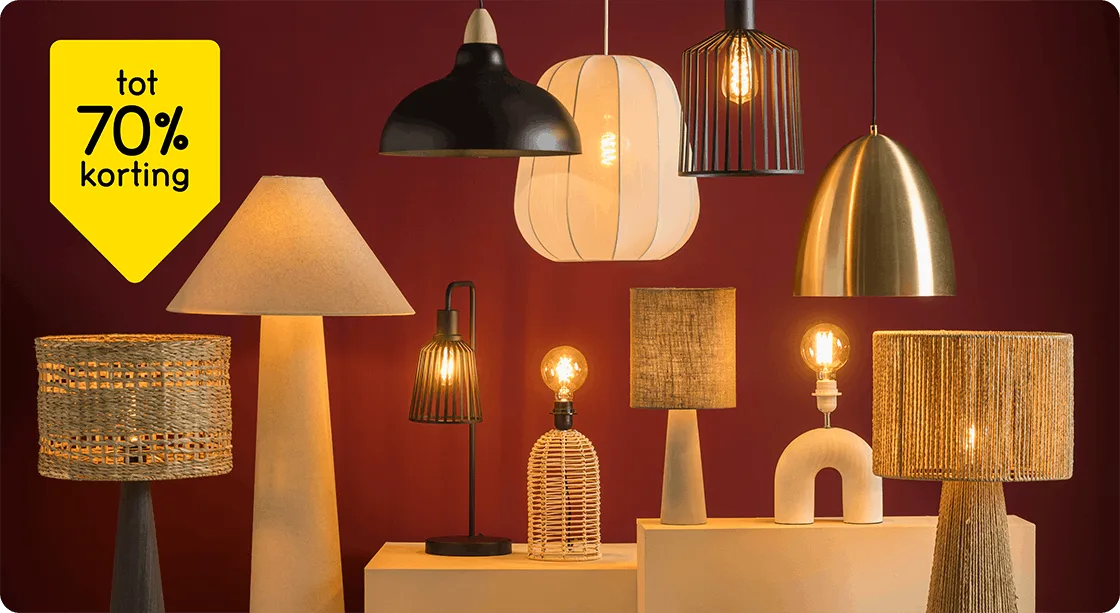 Alle verlichting met sticker tot 70% korting