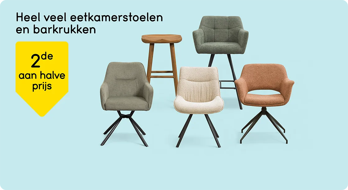 Heel veel stoelen en barkrukken 2de aan halve prijs