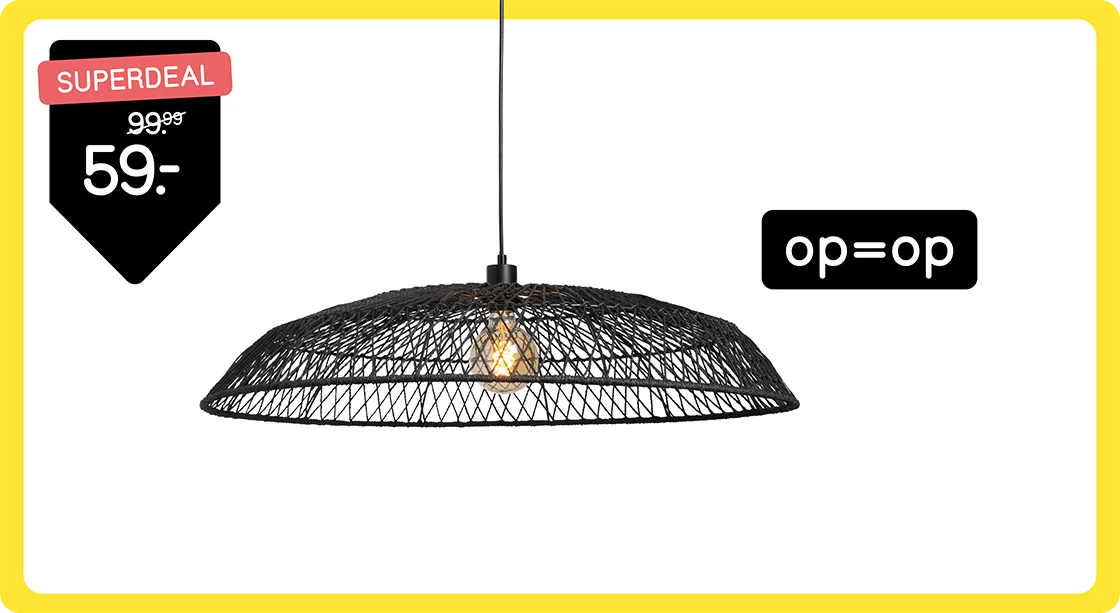 Superdeal - hanglamp Estee van 99,99 voor 65,-