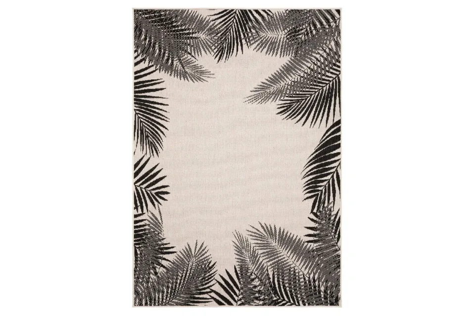 Tapis d'extérieur zwart leaf