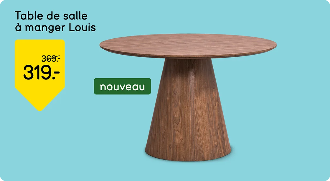 Table de salle à manger Louis de 369,- pour 319,-