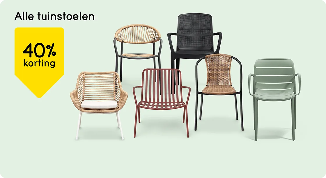 Alle tuinstoelen 40% korting
