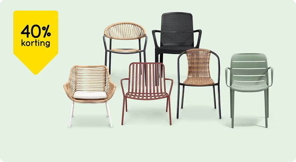 Alle tuinstoelen 40% korting