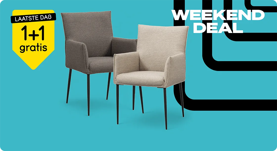 Black Friday Weekenddeal - Eetkamerstoel Teun 1+1 gratis