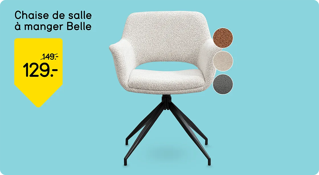 Chaise de salle à manger Belle de 149,- pour 129,-