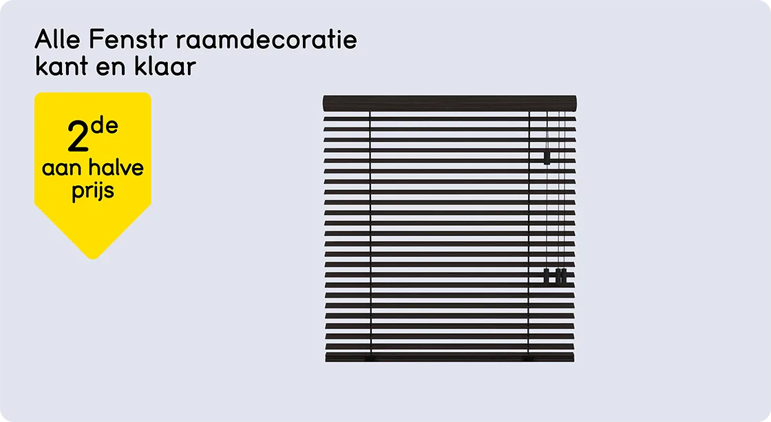 Alle Fenstr raamdecoratie kant en klaar 2e halve prijs