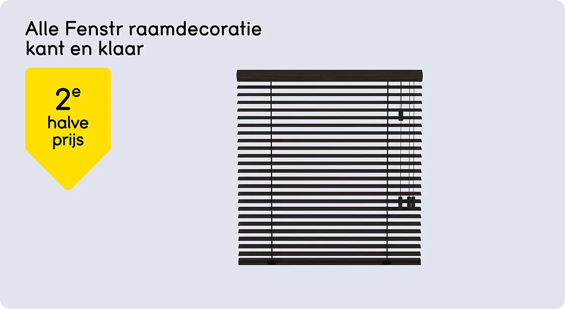 Alle Fenstr raamdecoratie kant en klaar 2e halve prijs