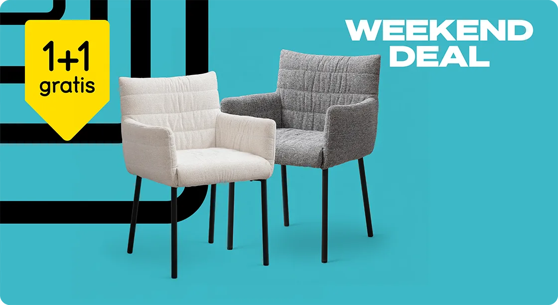 Black Friday Weekenddeal - Bekijk 1+1 gratis op eetkamerstoel Mees