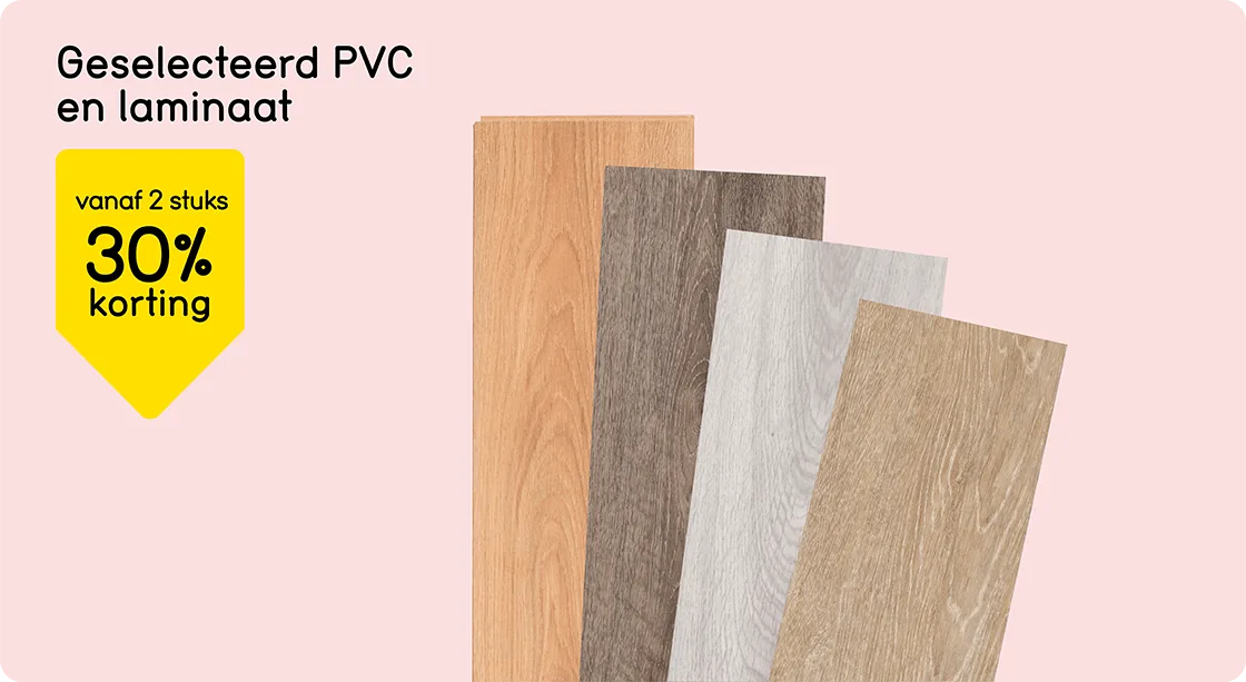 Geselecteerd PVC en laminaat 30% korting