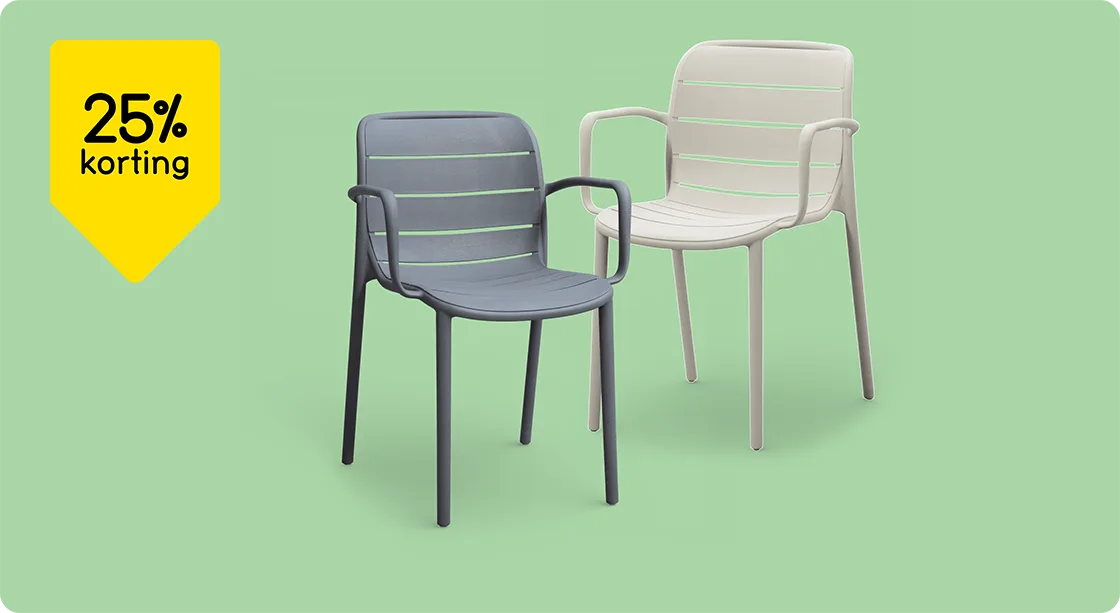 Stapelstoel Nice 25% korting