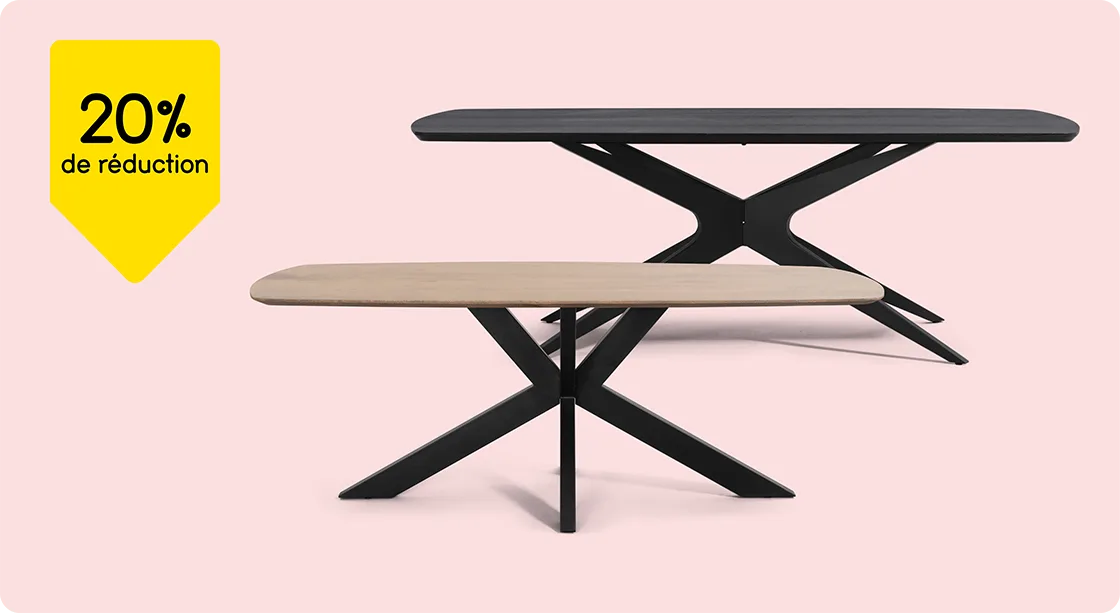 Toutes les tables de salle à manger Suzanne noires et Trevora 20% de réduction