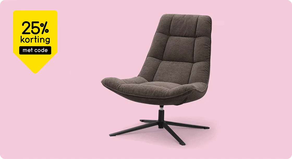 Alle fauteuils 25% korting met code*