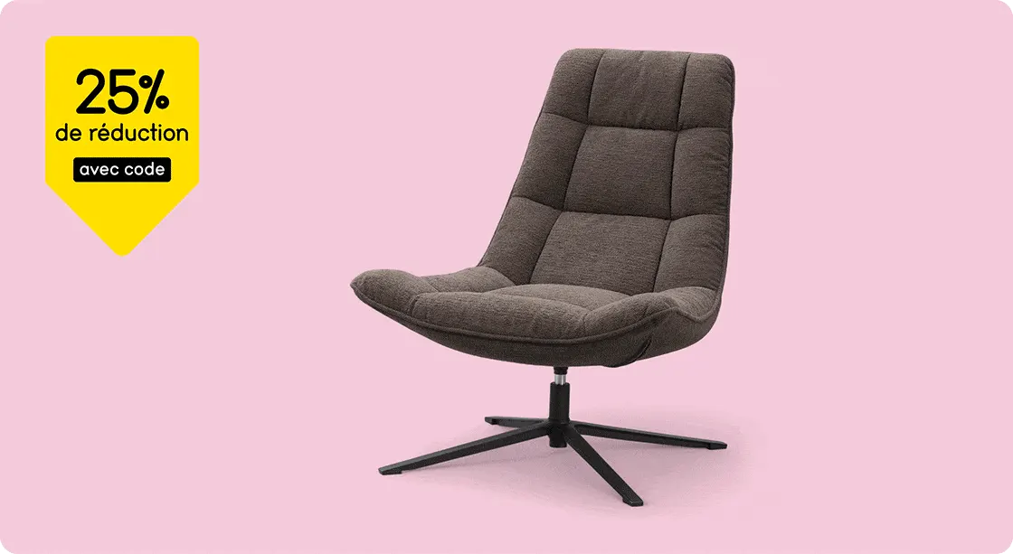 Tous les fauteuils 25% de réduction avec le code*