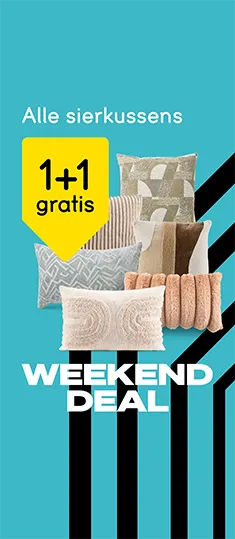 Bekijk alle sierkussens met korting 1 + 1 gratis