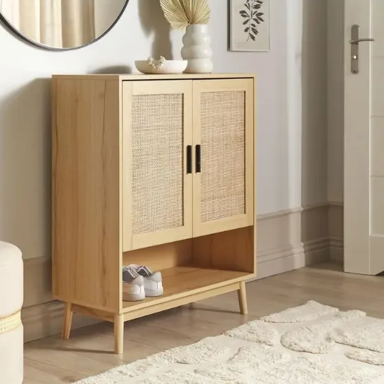 PEROTE - Dressoir - Lichte houtkleur - Rotan - marketplace