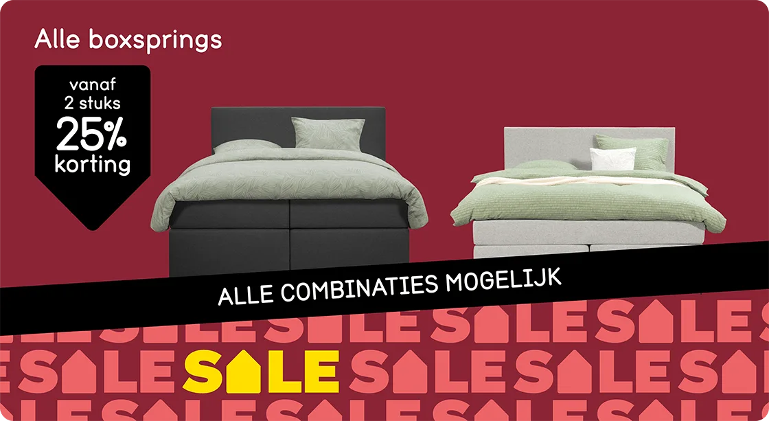 WK2/3 - 25% korting vanaf 2 stuks - Boxsprings - NL