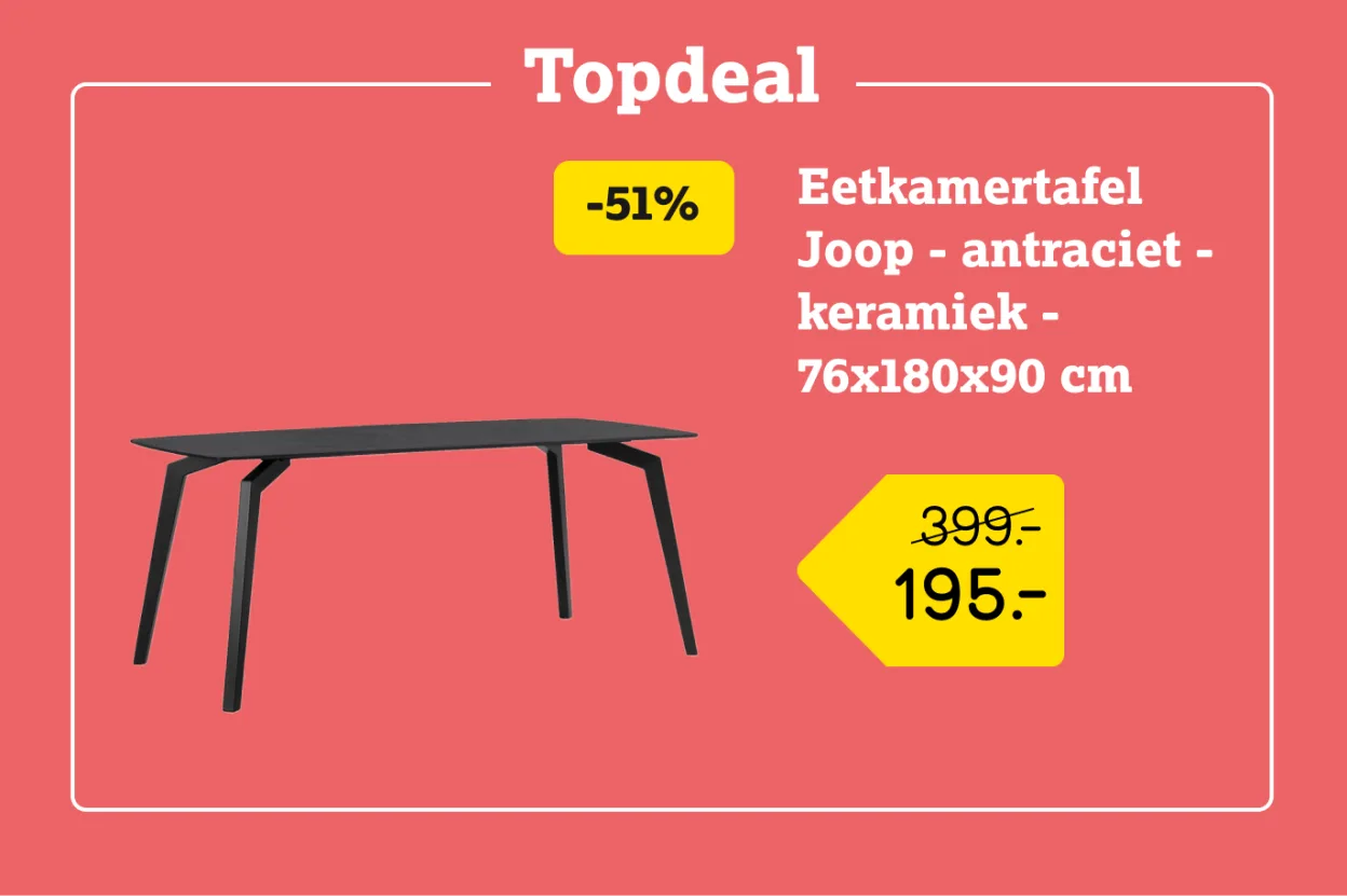 Topdeal vanaf homepage