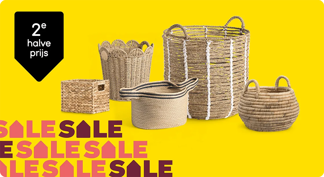 Alle decoratieve opbergers 2e halve prijs