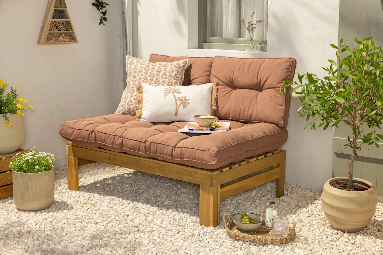 loungebank perugia mocca kussens