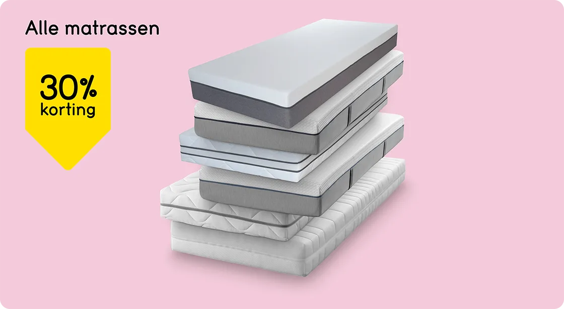 Alle matrassen 30% korting