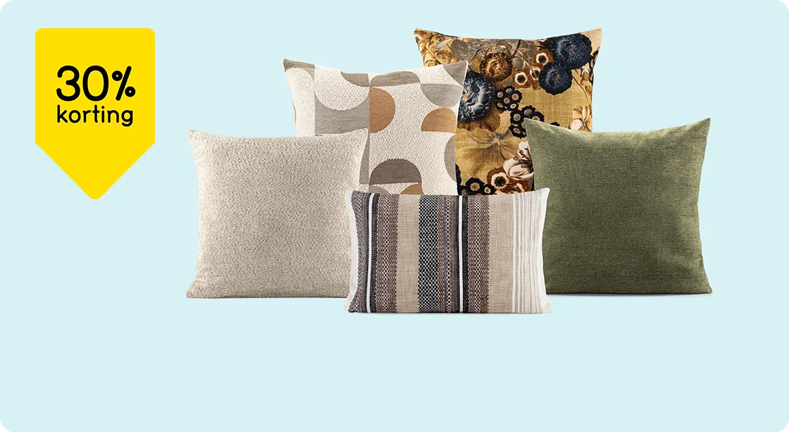 Alle sierkussens 30% korting
