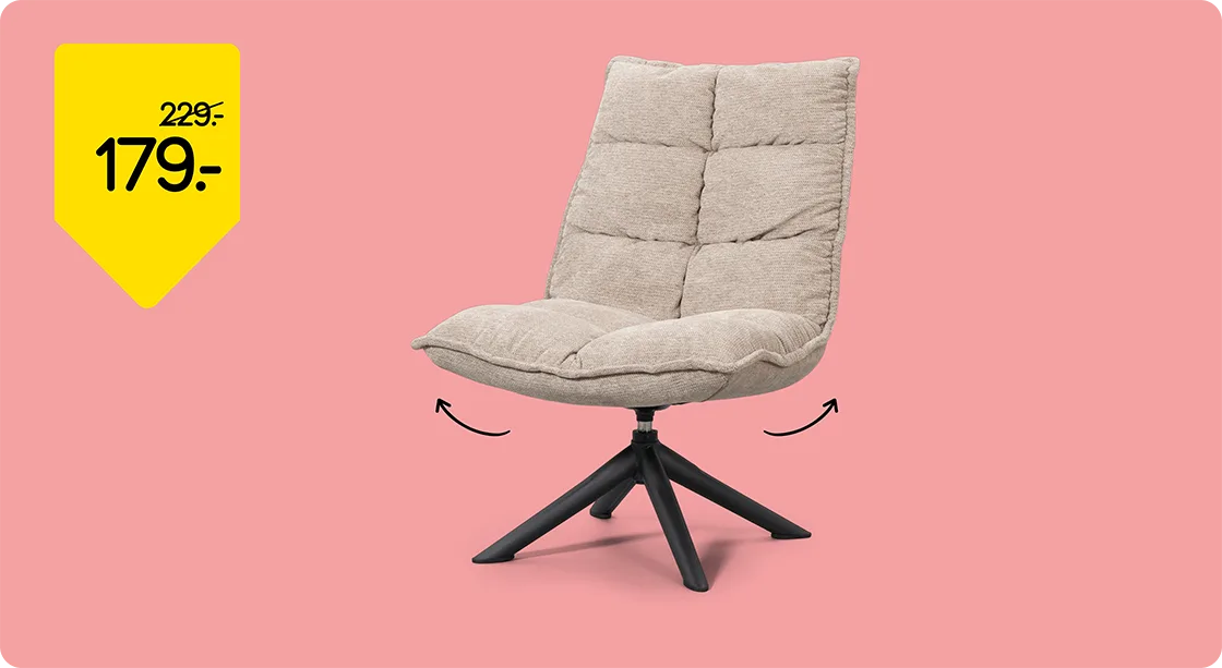 Fauteuil Clayton van 229,- voor 179,-
