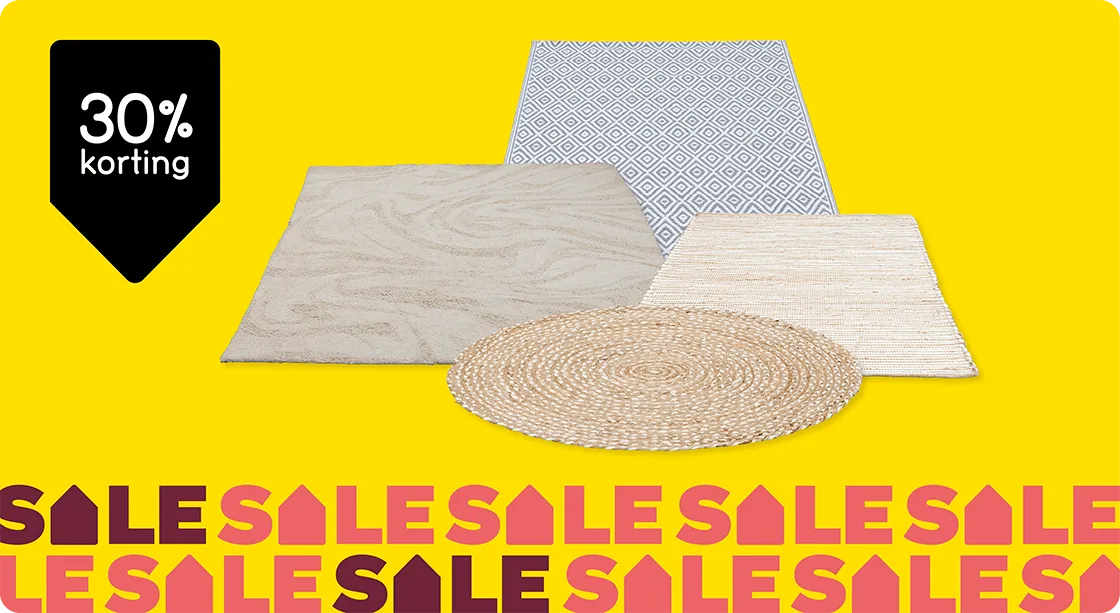 Alle vloerkleden 30% korting