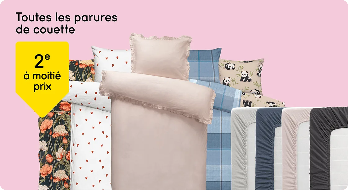 Toutes les parures de couette 2e à moitié prix