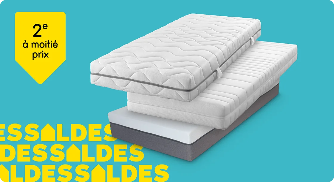 Matelas Amy, Luc en Mats 2e à moitié prix