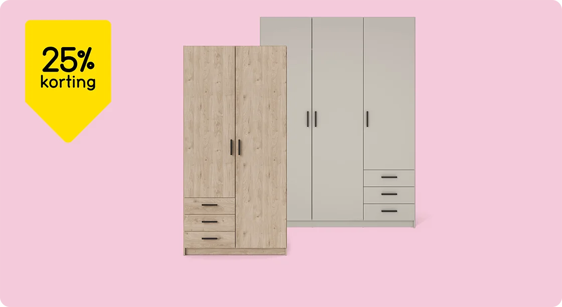 Kledingkast Sprint 25% korting