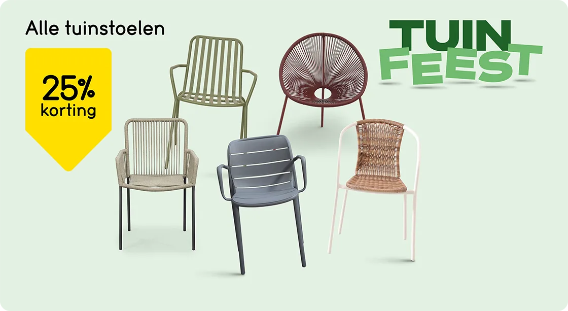Alle tuinstoelen 25% korting