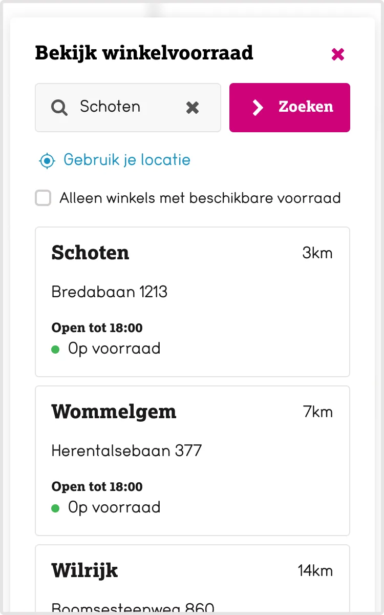 Banner winkelvoorraad stap 3
