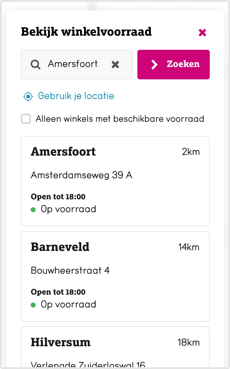 Banner winkelvoorraad stap 3