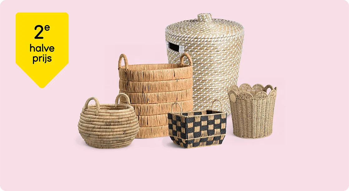 Alle decoratieve opbergers 2e halve prijs