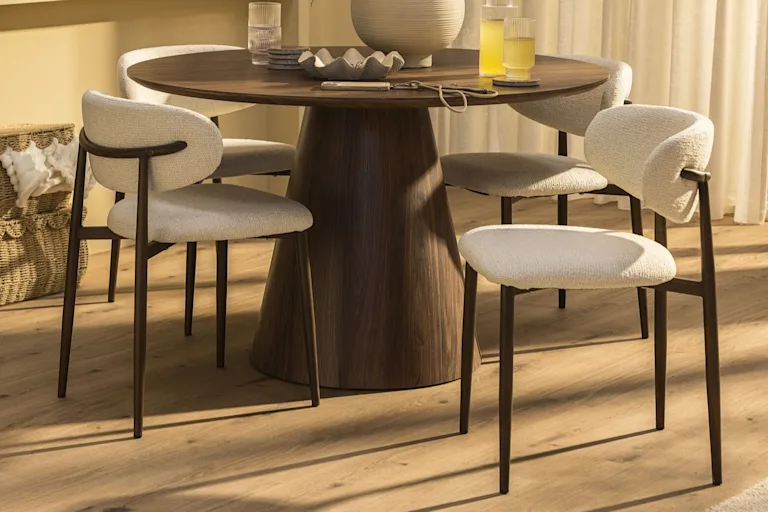 Beige eetkamerstoelen