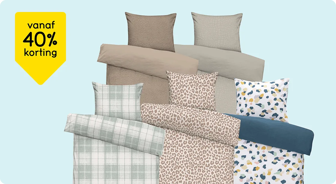 Dekbedovertrekken vanaf 40% korting