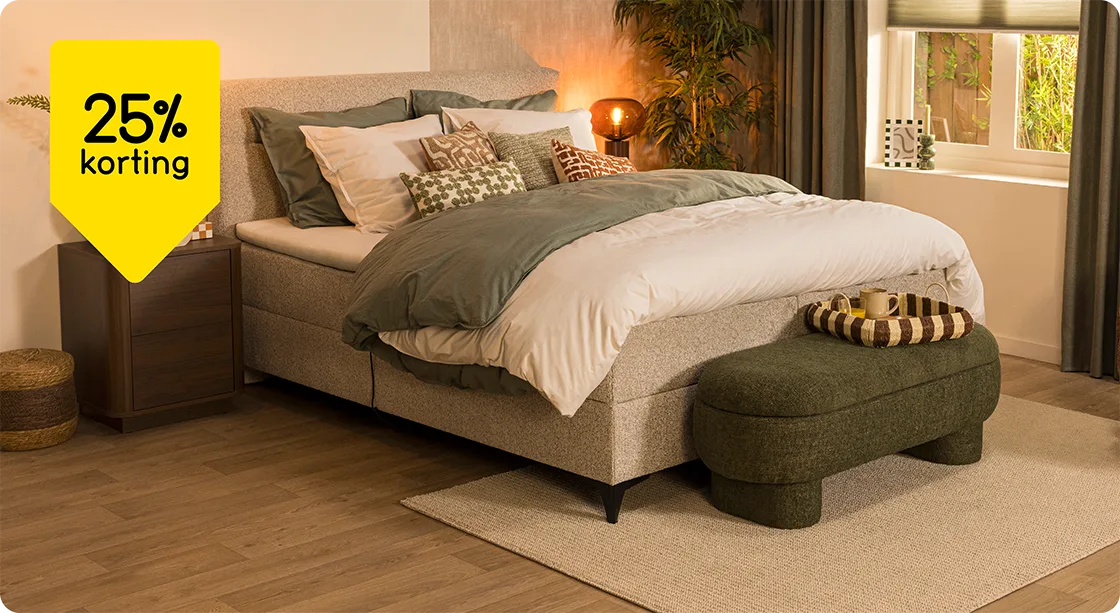 Boxspring Bergen 25% korting