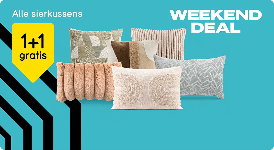 Weekenddeal - Alle sierkussens 1+1 gratis
