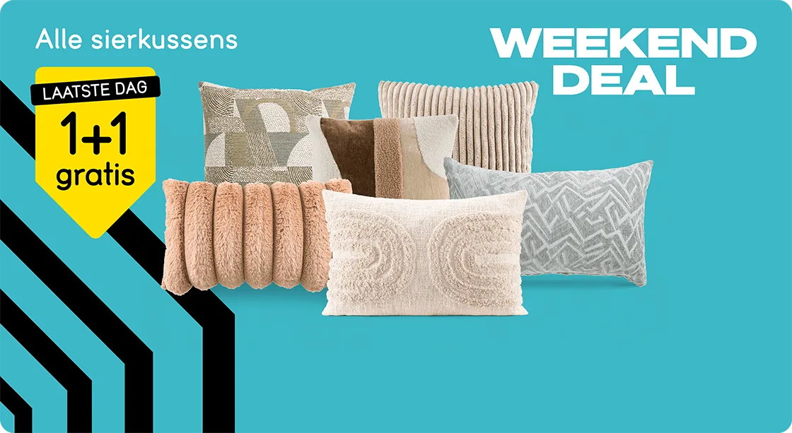 Weekenddeal - Alle sierkussens 1+1 gratis