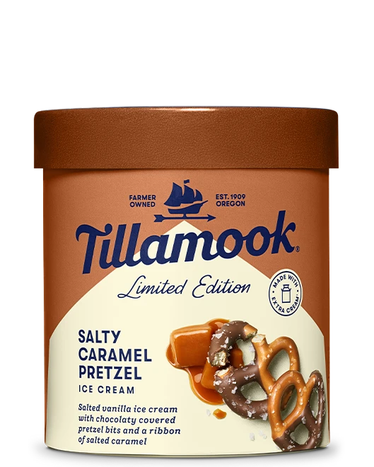 Salty caramel pretzel limited edition ice cream