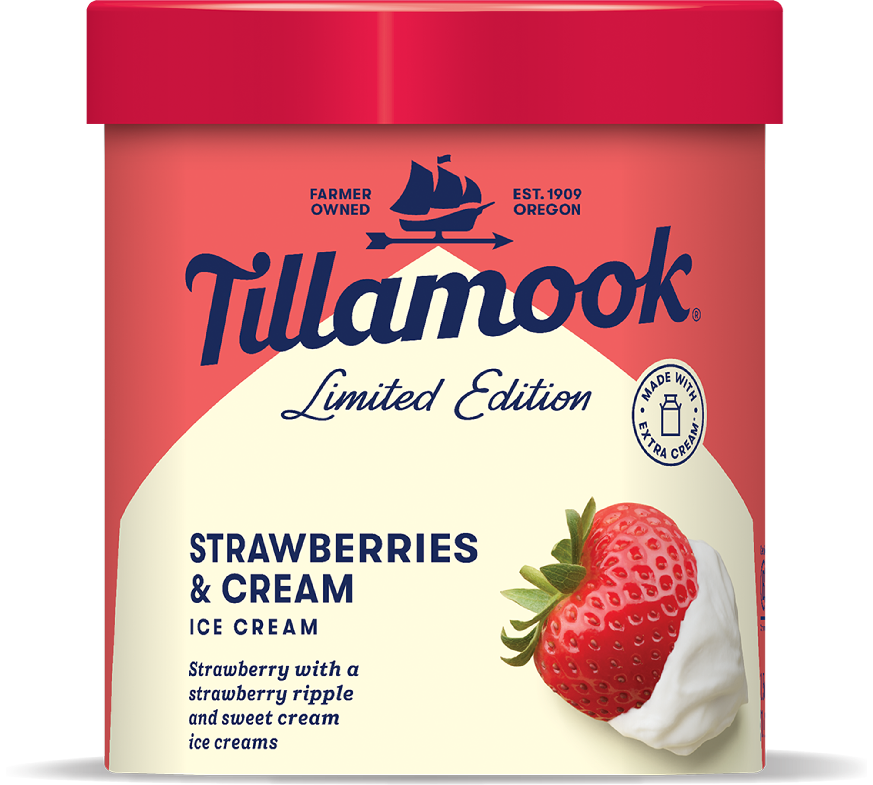 Strawberries & Cream Ice Cream | Tillamook - Tillamook