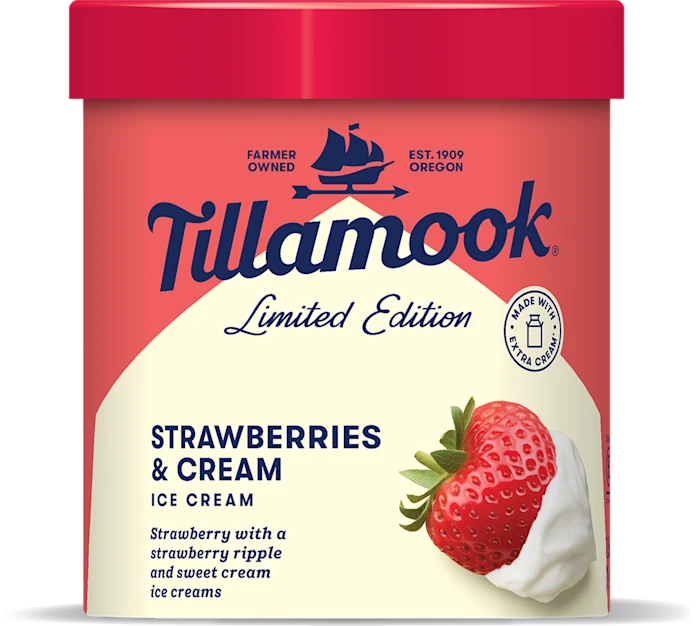 Strawberries and Cream Ice Cream