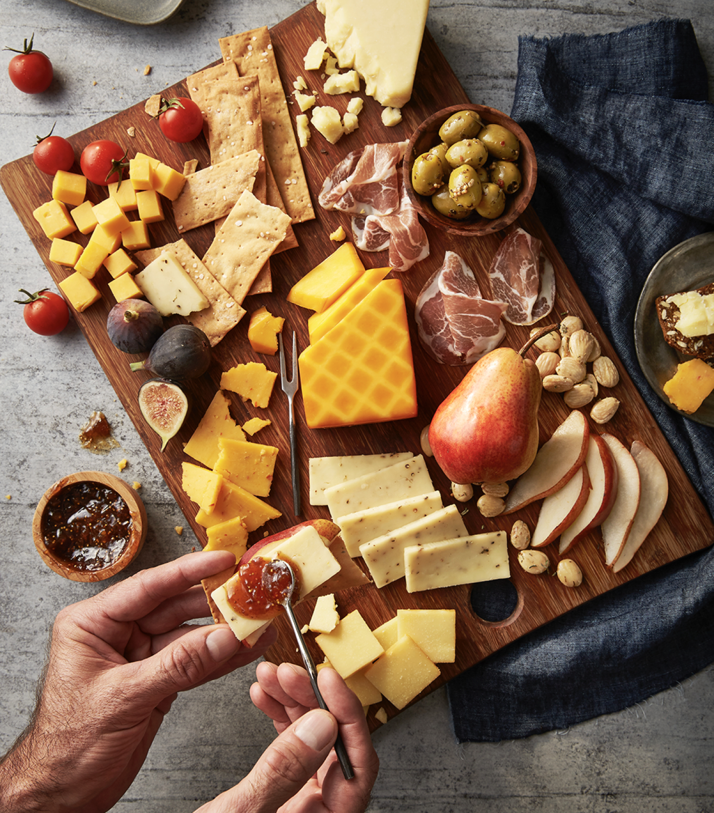 Fake Cheddar Cheese Cube on Cracker