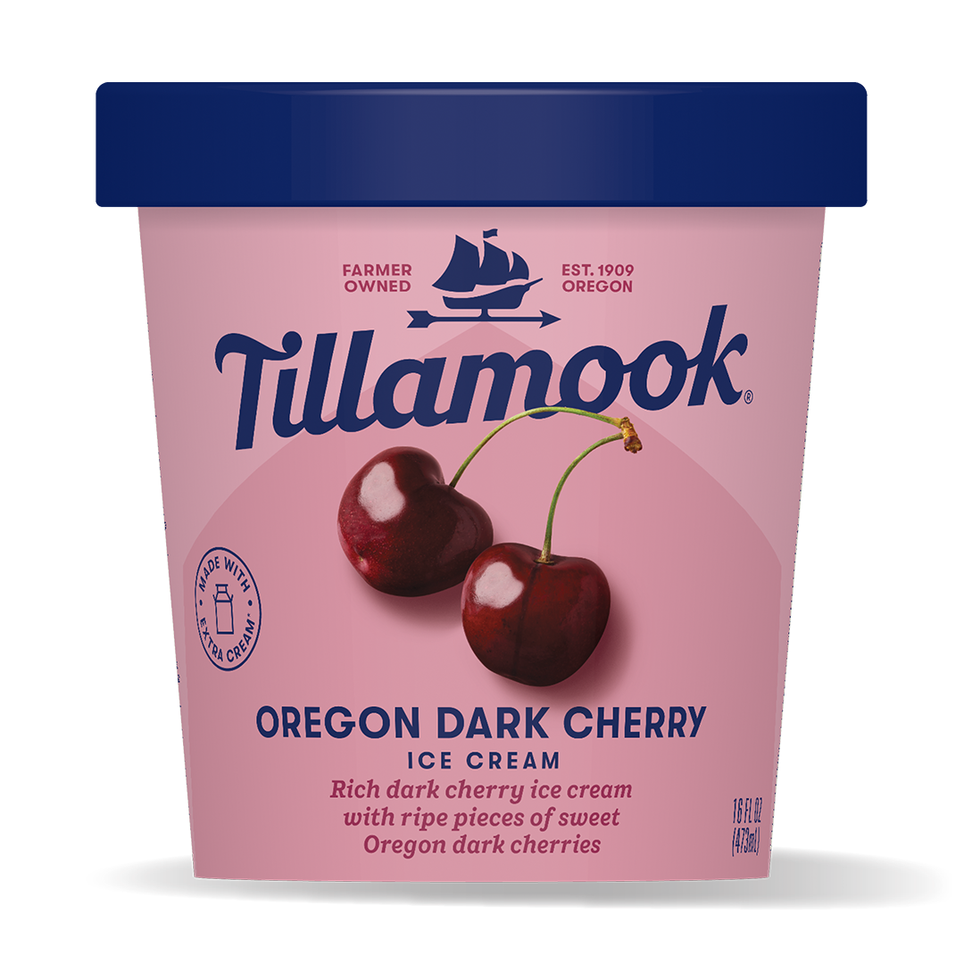 Oregon Dark Cherry Ice Cream Pint - Tillamook