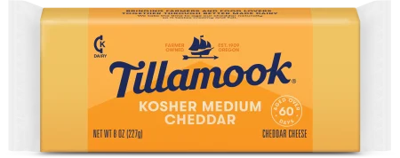 Kosher Medium Cheddar Cheese Block