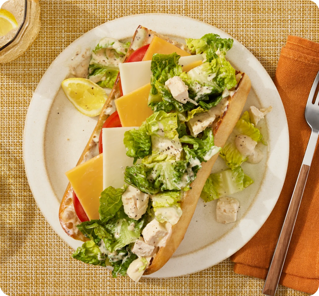 Tillamook Cheesy chopped chicken caesar sandwich