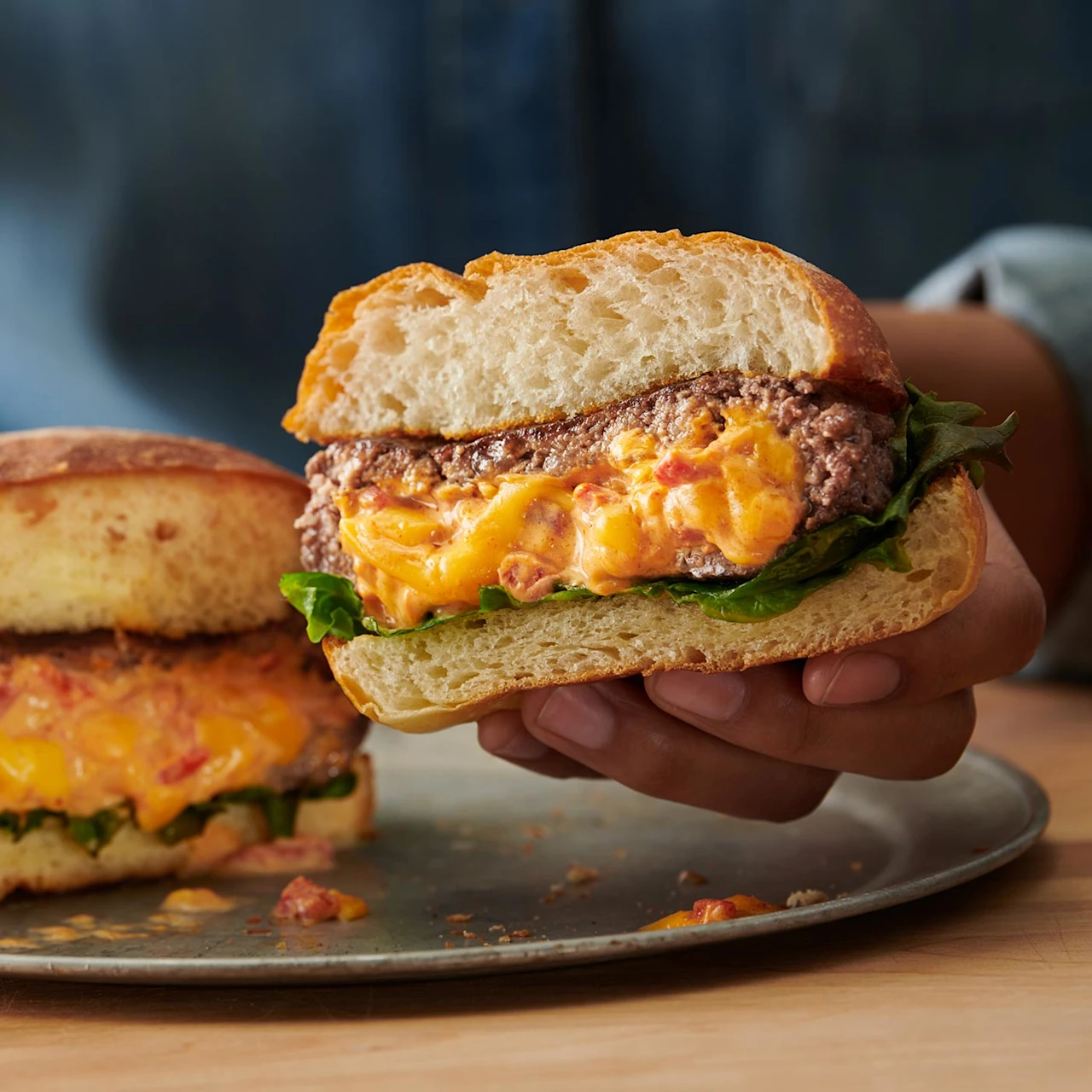Pimento Cheese Juicy Lucy Burger