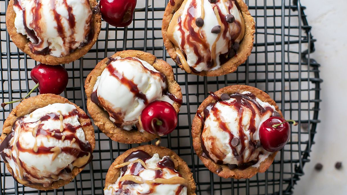 Peanut Butter Chocolate Chip Cookie Cup Ice Cream Sundae Tillamook