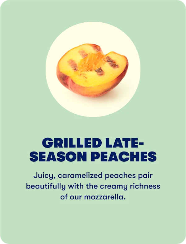 Grilled late-season peaches